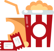 Illustration of popcorn and soda